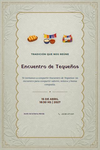 Tequeño Party invitation design
