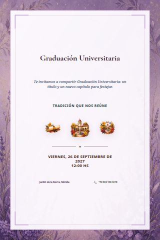 University Graduation invitation design