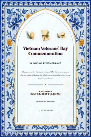 Vietnam Veterans’ Day Commemoration invitation preview