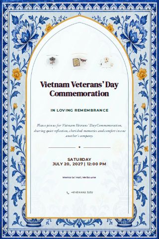Vietnam Veterans’ Day Commemoration invitation design preview