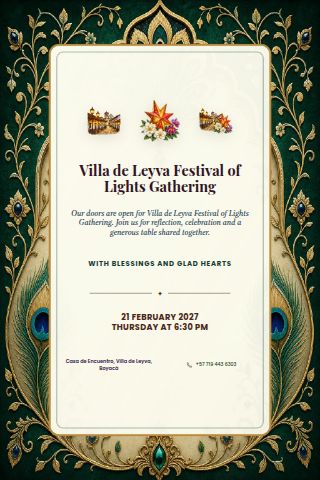 Villa de Leyva Festival of Lights Gathering invitation preview