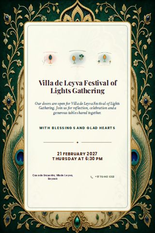 Villa de Leyva Festival of Lights Gathering invitation design preview