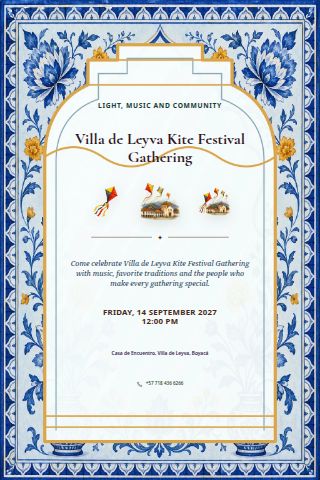 Villa de Leyva Kite Festival Gathering invitation preview