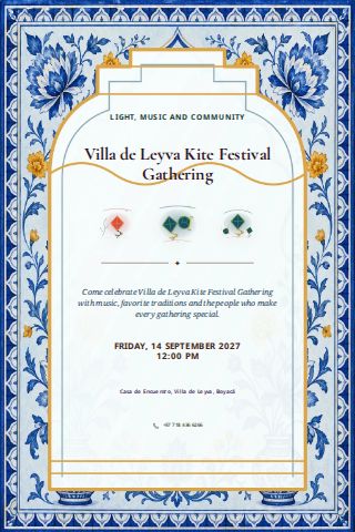 Villa de Leyva Kite Festival Gathering invitation design preview