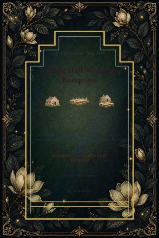 Village Hall Wedding Reception invitation preview