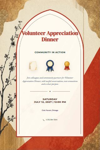 Volunteer Appreciation Dinner invitation preview