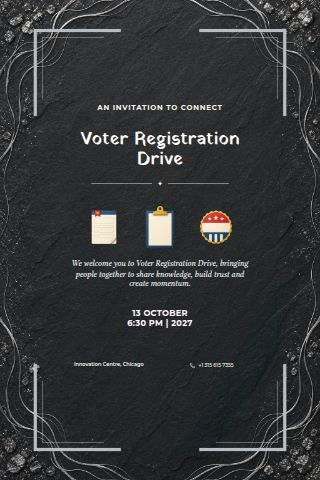 Voter Registration Drive invitation preview