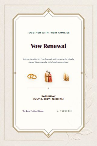 Vow Renewal invitation preview