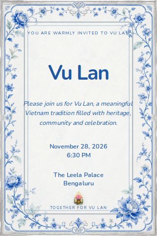 Vu Lan invitation design preview