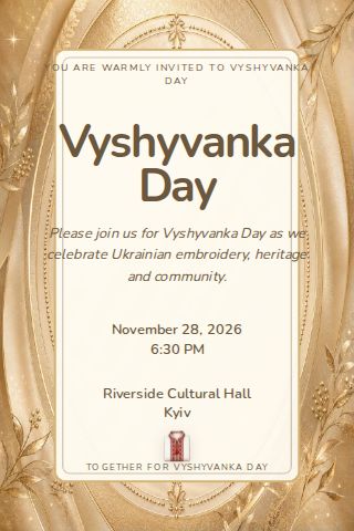 Vyshyvanka Day invitation design preview