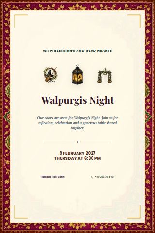 Walpurgis Night invitation preview