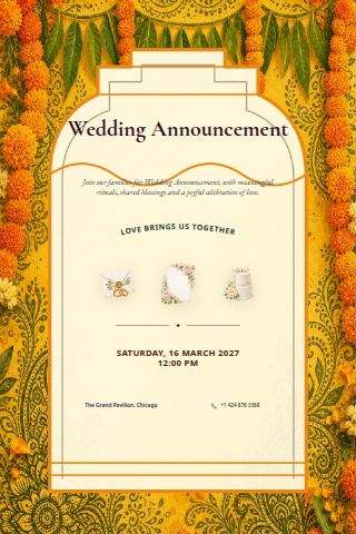 Wedding Announcement invitation preview