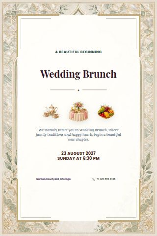 Wedding Brunch invitation preview