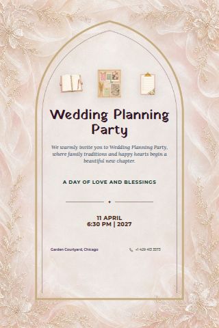 Wedding Planning Party invitation preview