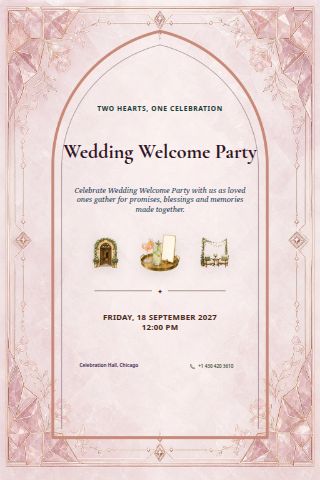 Wedding Welcome Party invitation preview
