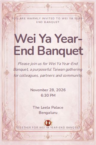 Wei Ya Year-End Banquet invitation design preview