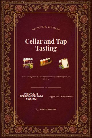 Wine & Beer Tasting invitation preview