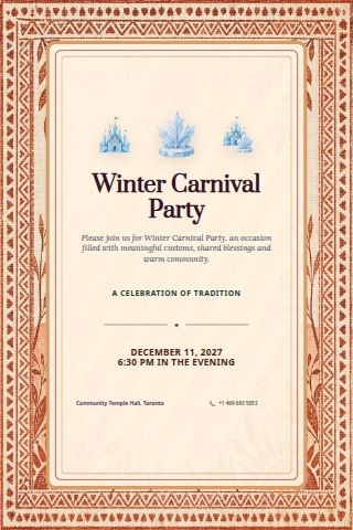 Winter Carnival Party invitation preview