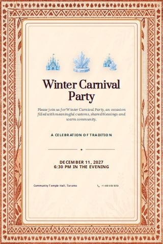 Winter Carnival Party invitation design preview