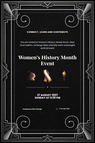 Women’s History Month Event invitation preview