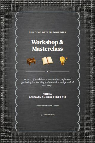 Workshop & Masterclass invitation preview