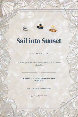 Yacht & Boat Party invitation preview