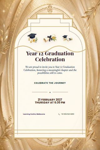 Year 12 Graduation Celebration invitation preview