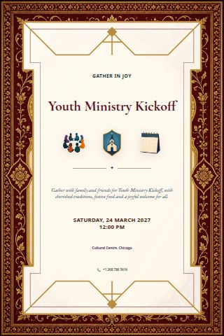 Youth Ministry Kickoff invitation preview