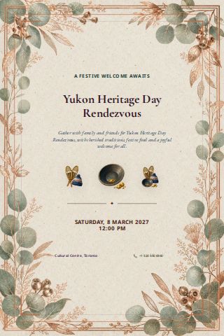 Yukon Heritage Day Rendezvous invitation design preview